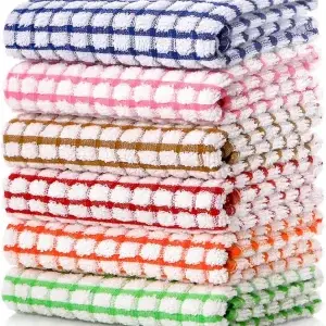 16x25 Inch Cotton Kitchen Towels, 6 Pack