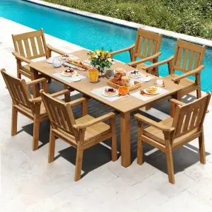 7 Piece Outdoor Table and Chairs Set