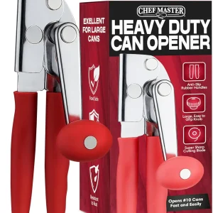 Heavy Duty Manual Can Opener with Anti-Slip Grip for Large Cans