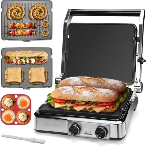 4-slice Panini Press Grill Cheese Sandwich Maker