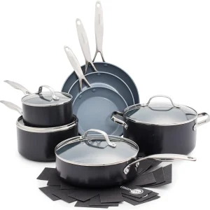 GreenPan Valencia Pro Ceramic Nonstick 11 Piece Cookware Set