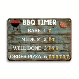 Vintage BBQ Metal Tin Sign -