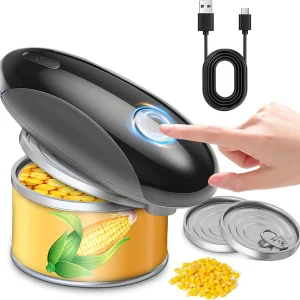Battery Operated Can Opener with One-Touch Safety