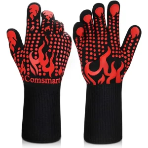 BBQ Gloves, Silicone  Heat Resistant Grilling Gloves