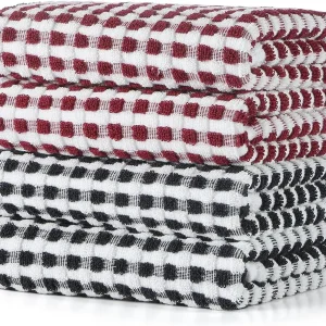 Cotton Dish Towels for Kitchen, 16'' x 26'', 4 Packs