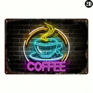 Custom Neon Sign Cafe Vintage Coffee Wall Decor
