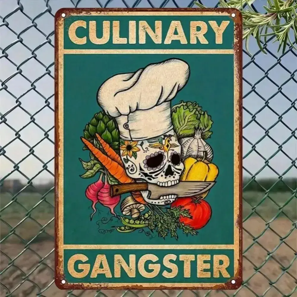 Funny Kitchen Decor Metal Sign for Cooking Enthusiasts